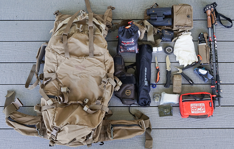 backpack hunting gear